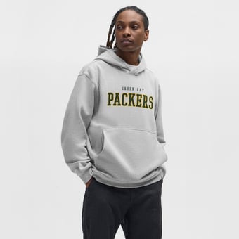 Men's lululemon Heathered Silver Drop Green Bay Packers Steady State Pullover Hoodie