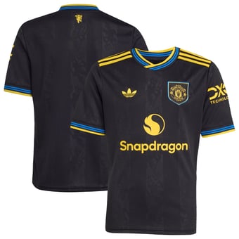 Youth adidas  Black Manchester United 2025/26 Third Replica Jersey