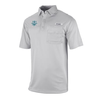 Men's Columbia Gray Seattle Mariners Flycaster Pocket Polo