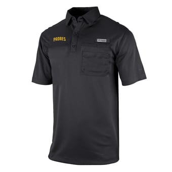 Men's Columbia Black San Diego Padres Flycaster Pocket Polo