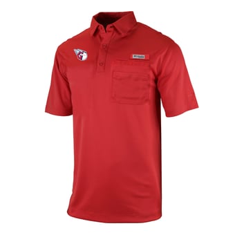 Men's Columbia Red Cleveland Guardians Flycaster Pocket Polo