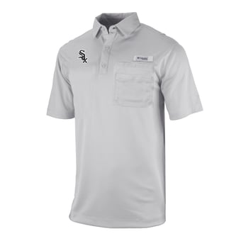 Men's Columbia Gray Chicago White Sox Flycaster Pocket Polo
