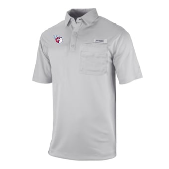 Men's Columbia Gray Cleveland Guardians Flycaster Pocket Polo