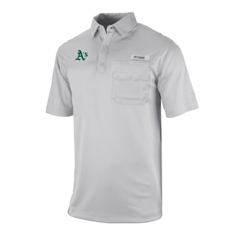 Men's Columbia Gray Athletics Flycaster Pocket Polo