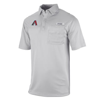 Men's Columbia Gray Arizona Diamondbacks Flycaster Pocket Polo