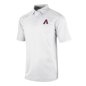 Men's Columbia White Arizona Diamondbacks Omni-Wick Shotgun Polo