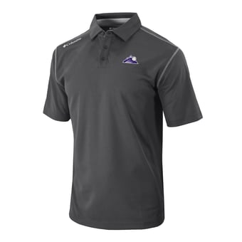 Men's Columbia Gray Colorado Rockies Omni-Wick Shotgun Polo