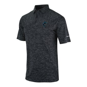 Men's Columbia Black Miami Marlins Heading Out Polo
