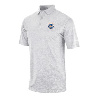 Men's Columbia Gray New York Mets Heading Out Polo