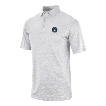 Men's Columbia Gray Milwaukee Brewers Heading Out Polo