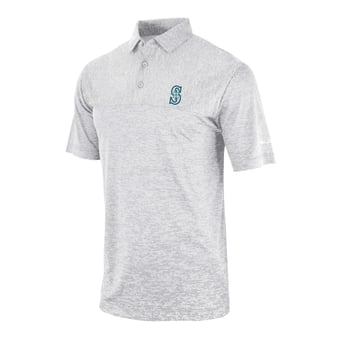 Men's Columbia Gray Seattle Mariners Heading Out Polo