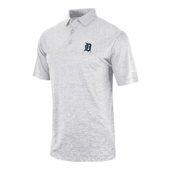 Men's Columbia Gray Detroit Tigers Heading Out Polo