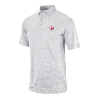 Men's Columbia Gray Cincinnati Reds Heading Out Polo