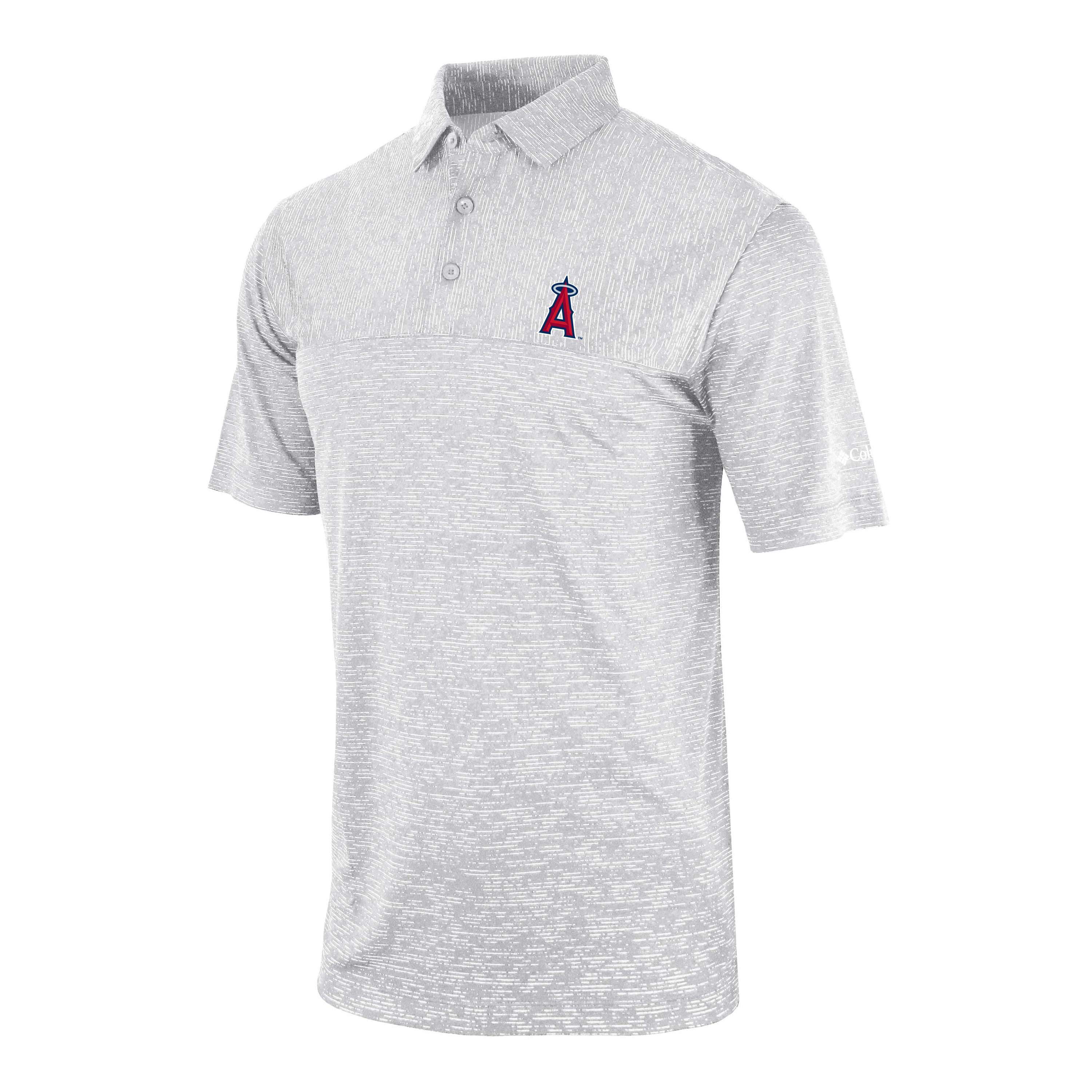 Men's Columbia Gray Los Angeles Angels Heading Out Polo
