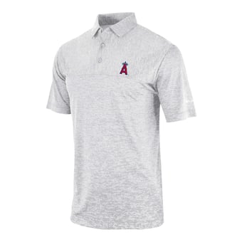 Men's Columbia Gray Los Angeles Angels Heading Out Polo