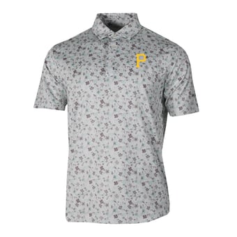 Men's Columbia Gray Pittsburgh Pirates Countryside Green Polo