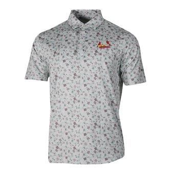 Men's Columbia Gray St. Louis Cardinals Countryside Green Polo