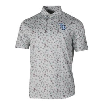 Men's Columbia Gray Tampa Bay Rays Countryside Green Polo