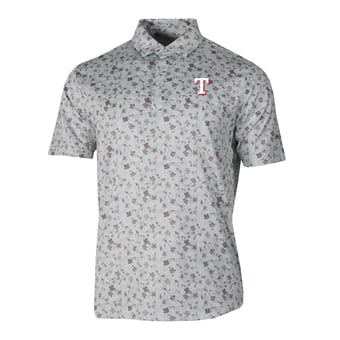 Men's Columbia Gray Texas Rangers Countryside Green Polo