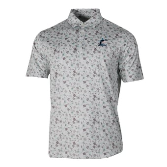 Men's Columbia Gray Miami Marlins Countryside Green Polo