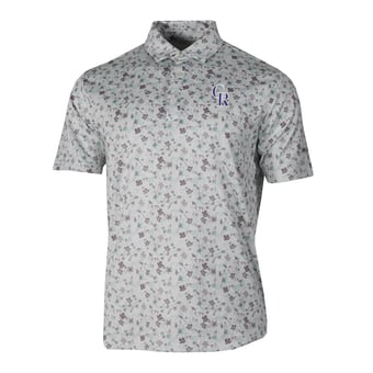 Men's Columbia Gray Colorado Rockies Countryside Green Polo