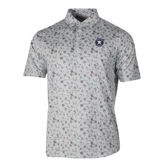 Men's Columbia Gray Houston Astros Countryside Green Polo