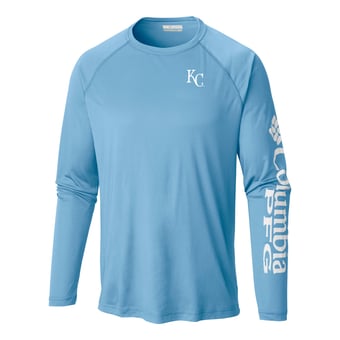 Men's Columbia Light Blue Kansas City Royals Terminal Tackle Long Sleeve Shirt