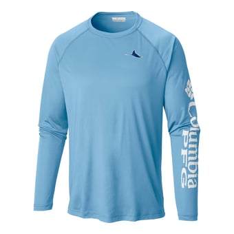 Men's Columbia Light Blue Tampa Bay Rays Terminal Tackle Long Sleeve Shirt