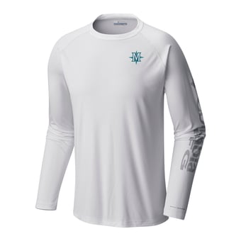 Men's Columbia White Seattle Mariners Terminal Tackle Long Sleeve Shirt