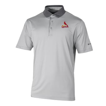 Men's Columbia Gray St. Louis Cardinals Settle In Polo