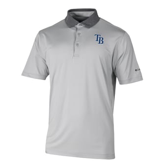Men's Columbia Gray Tampa Bay Rays Settle In Polo