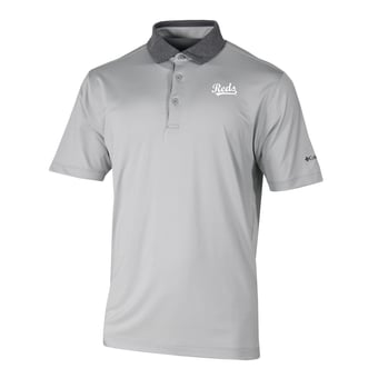Men's Columbia Gray Cincinnati Reds Settle In Polo
