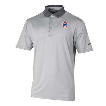 Men's Columbia Gray Chicago Cubs Settle In Polo