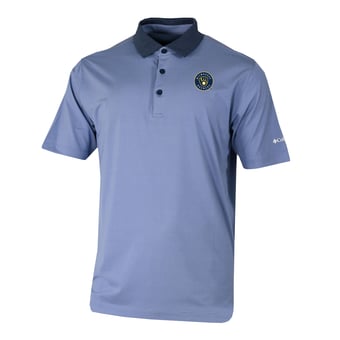 Men's Columbia Royal Milwaukee Brewers Settle In Polo