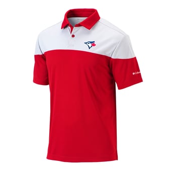 Men's Columbia Red Toronto Blue Jays Best Ball Polo