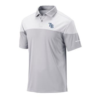 Men's Columbia Gray Tampa Bay Rays Best Ball Polo