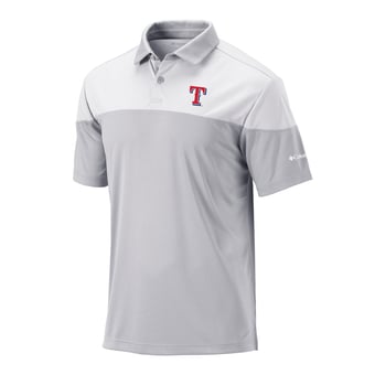 Men's Columbia Gray Texas Rangers Best Ball Polo