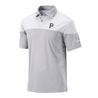 Men's Columbia Gray Pittsburgh Pirates Best Ball Polo
