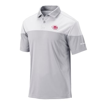 Men's Columbia Gray Cincinnati Reds Best Ball Polo
