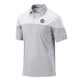 Men's Columbia Gray Chicago Cubs Best Ball Polo