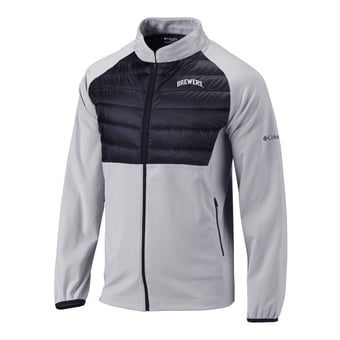 Men's Columbia Gray Milwaukee Brewers In The Element Full-Zip Jacket