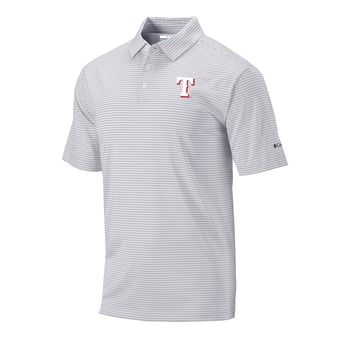 Men's Columbia Gray Texas Rangers Club Invite Polo