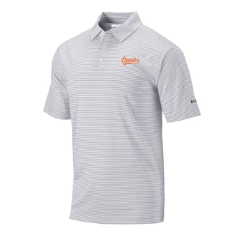 Men's Columbia Gray Baltimore Orioles Club Invite Polo