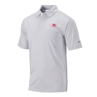 Men's Columbia Gray Cincinnati Reds Club Invite Polo