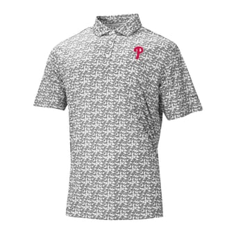 Men's Columbia Gray Philadelphia Phillies Catchy Swing Polo