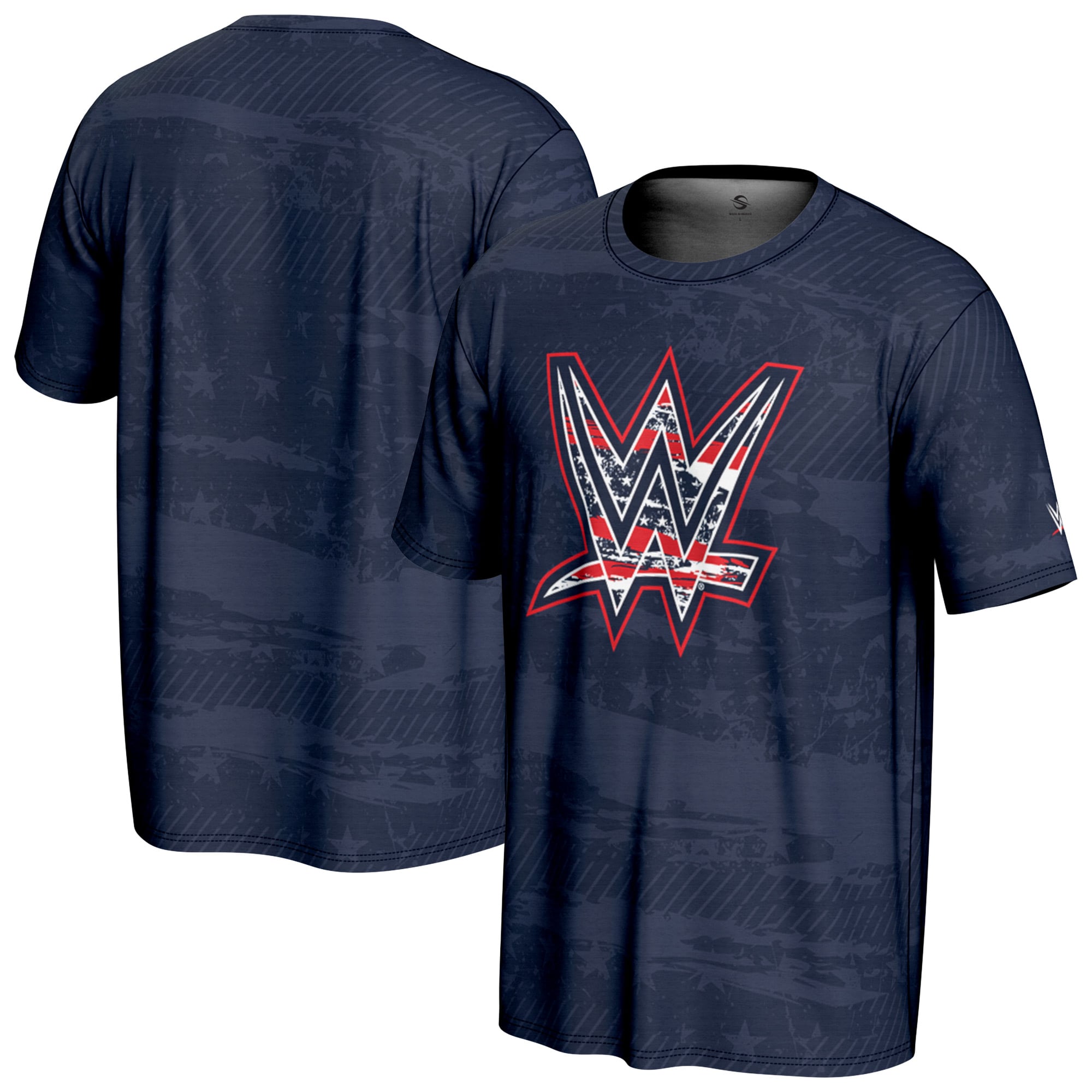 Men's ProSphere Navy WWE Logo Americana T-Shirt