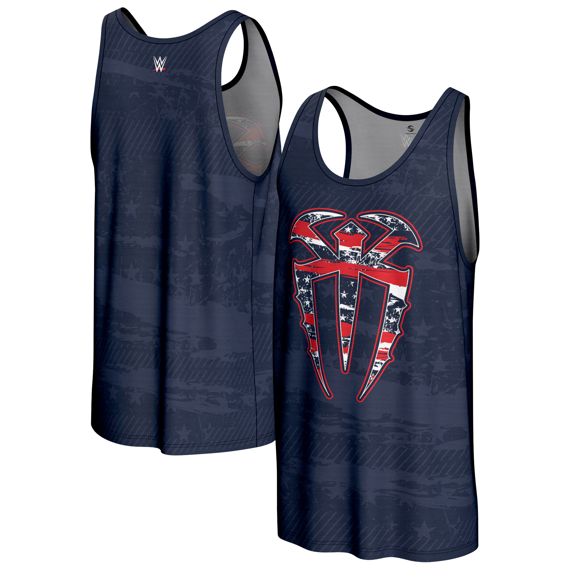 Men’s ProSphere Navy Roman Reigns Americana Tank Top Men’s ProSphere Navy Roman Reigns Americana Tank Top