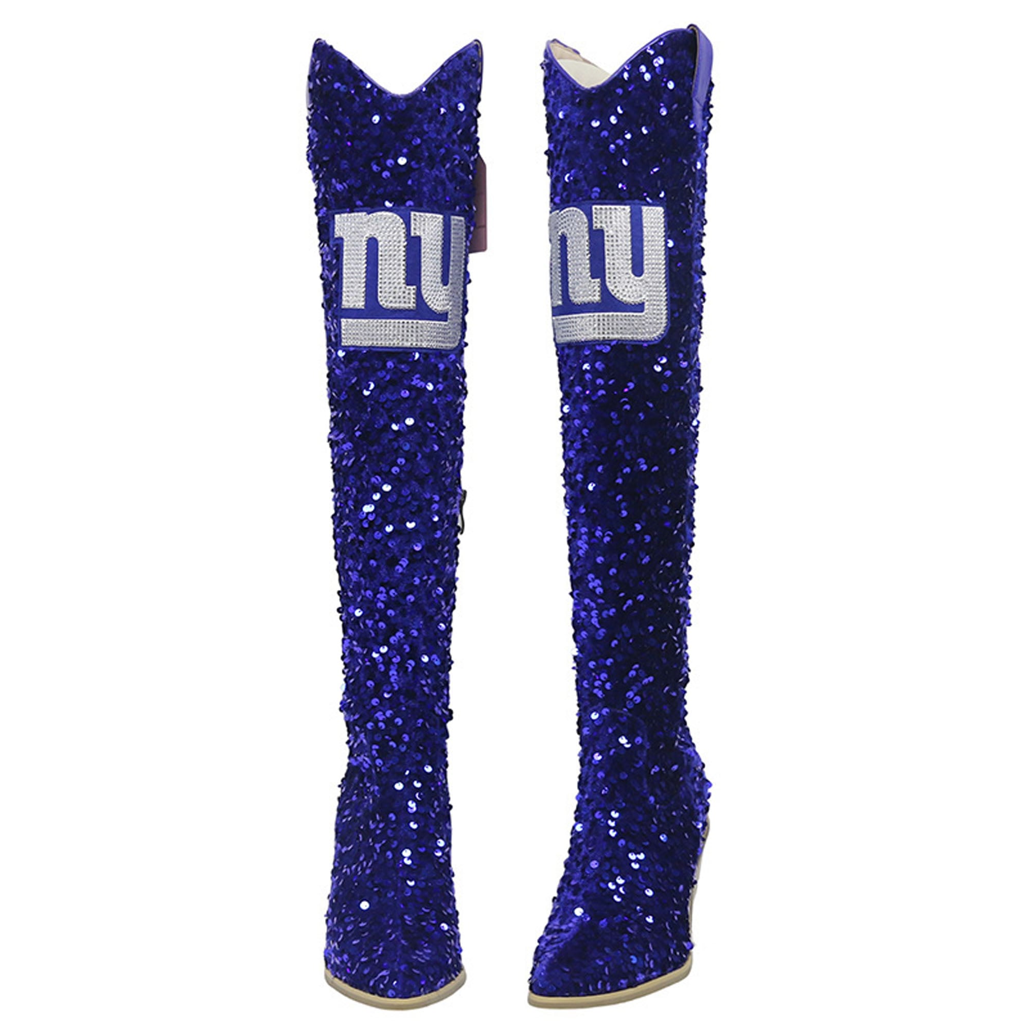 Women’s Cuce New York Giants Over-the-Knee Sequin Boots Women’s Cuce New York Giants Over-the-Knee Sequin Boots