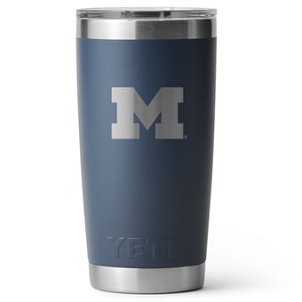 YETI  Michigan Wolverines 20oz. Rambler Tumbler with Magslider Lid