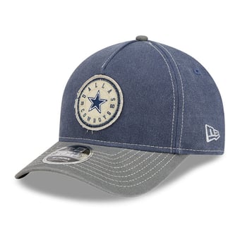 Men's New Era  Navy/Gray Dallas Cowboys 9FORTY Felt A-Frame Adjustable Hat